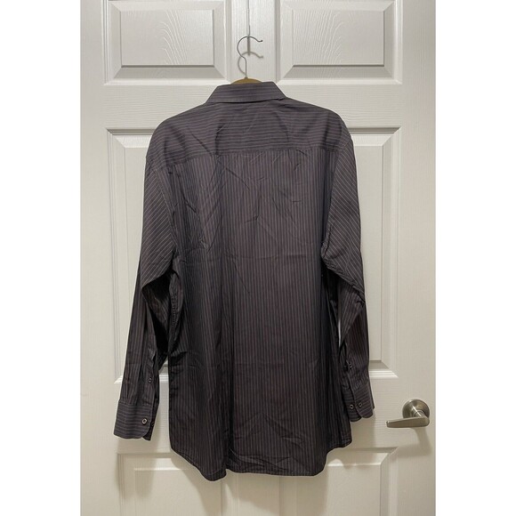 Men's Button Long Sleeve Shirt Made in Italy Size 17 Luciano Ceccarelli - Picture 7 of 9